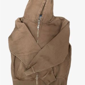 BRANDY MELVILLE BROWN ZIP UP